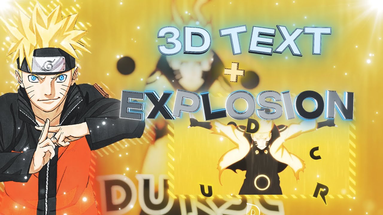 3D Text + Explosion Animation Tutorial - After effects AMV/EDIT Tutorial