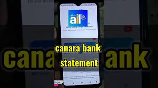 canara bank account statment download 2022 #canarabank #shorts #shamserahmad #banking