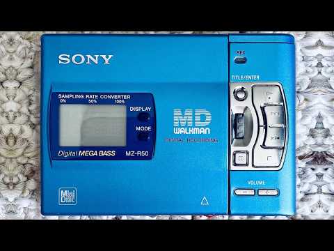 [RARE] Sony MZ-R50 Walkman MiniDisc Player, Excellent Blue ! | Reverb