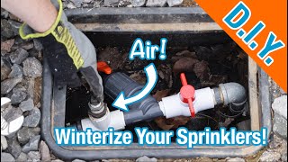 How To Winterize Your Sprinklers (Sprinkler Blow Out With Air!)