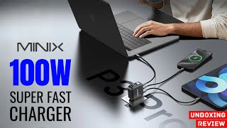 Ultra Fast 100W Charger  |  3-Port LED GaN Wall Charger  |  MINIX P3 Pro  |  UNBOXING REVIEW