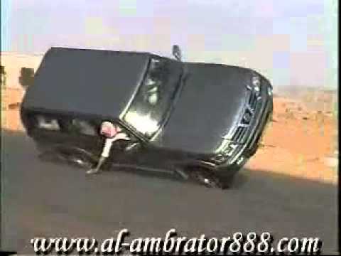 Crazy Arab driving on two wheels