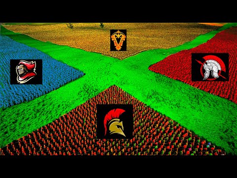 Who Flanks Better? Spartans Romans Knights and Persian  - Ultimate Epic Battle Simulator 2 | UEBS 2
