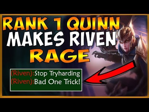 #1 QUINN VS. ANGRY RIVEN IN GRANDMASTER ELO! - League of Legends