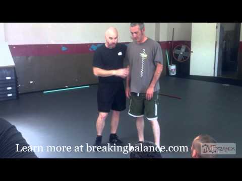 Breaking Balance:  The push/pull takedown