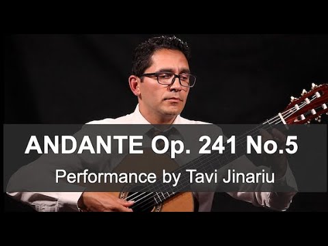 EliteGuitarist.com - Performance of Andante Op  241 No 5 by Carulli. Tavi Jinariu, classical guitar.