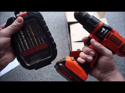 Black and Decker 18v Hammer drill (BDH18) unboxing and noob tutorial