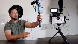 iVlogger - Travel selfie stick, tripod, led lamp and Mic by Movo