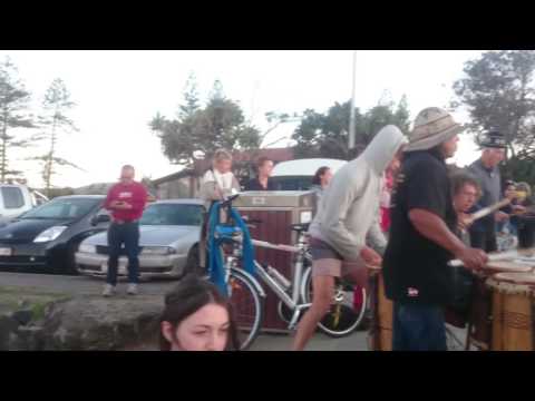 Drum Circle in Byron Bay, Australia