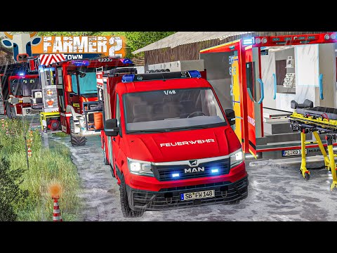 LS19 FarmerTown 2 #64: HOCHWASSER - Großeinsatz für Feuerwehr und THW | LANDWIRTSCHAFTS SIMULATOR 19