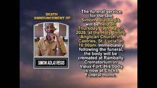 Simon Adlai Regis ~ Long Obituary