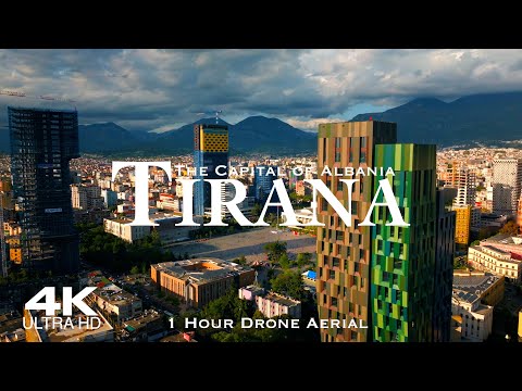 TIRANA 2026 Albania 🇦🇱 Drone Aerial 4K | 1 Hour Film of the Capital of Shqipëria 2024 #tirana