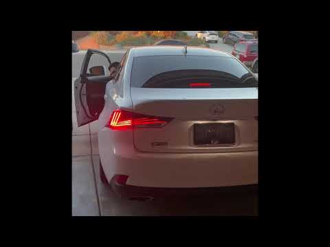 Lexus is350 Remark axle back quad tip single wall before and after sound clips
