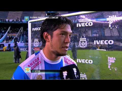 Vittor: "Fue de ida y vuelta". Racing 0 - Rafaela 2. Fecha 10. Primera División 2014. FPT