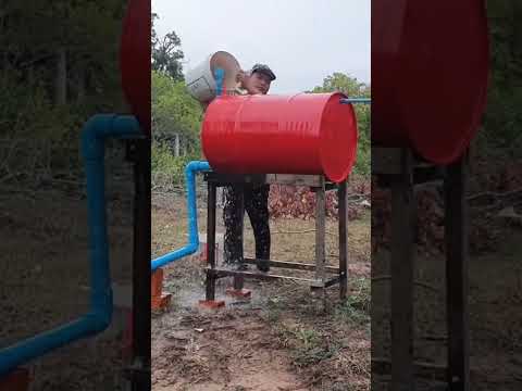 He make free energy water pump without electricity from the deep well #diy #freeenergywaterpump