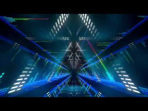 VJ LOOP NEON Blue Metallic Abstract Background Video Simple Lines Pattern - Motion 4k Screensaver