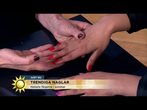 Trendiga naglar - nagelstylisten visar sommarens hetaste färger - Nyhetsmorgon (TV4)
