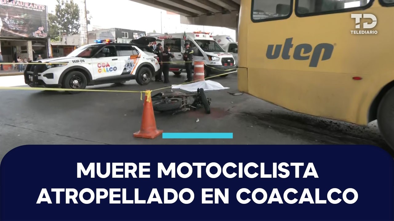 Motociclista muere tras ser arrollado por un autobus en Coacalco; Mexibús L2 presenta retraso