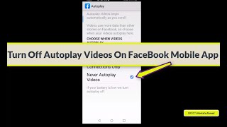 How To Stop Videos From Automatically Playing On Facebook Mobile App ll Android