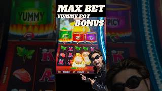 Big Hot Flaming Pots Slot Machine 🔥 $100 Max Bet Yummy Pot Bonus #shorts #casino #slot #jackpot