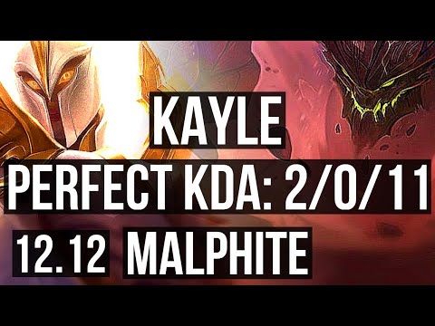KAYLE vs MALPH (TOP) | 2/0/11, 1.9M mastery, 700+ games | KR Master | 12.12
