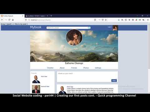 Social Website from scratch Part 8 Profile Page Top Bar | PHP | HTML | CSS | MYSQL Database