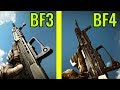 BATTLEFIELD 3 vs BATTLEFIELD 4 - Weapon Comparison
