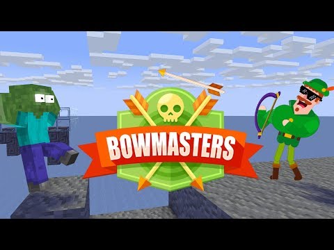 ROBE CUBE - MONSTER SCHOOL : BOWMASTERS CHALLENGE - MINECRAFT ANIMATION