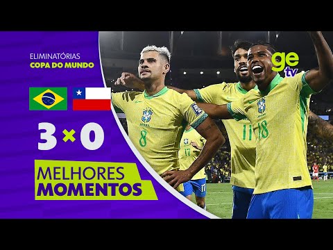 Gols e lances de Brasil x Chile