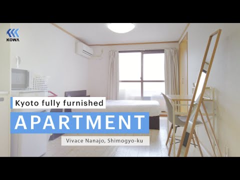 Tour por apartamento mobiliado em Kyoto, Japão