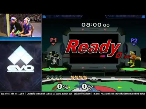 EVO 2016: Mang0 (Fox) Vs Mew2King (Marth) Melee Top 8: Losers Quarters