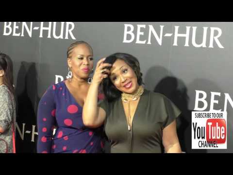 Erica Atkins Campbell and Trecina Atkins Campbell at the Premiere Of Paramount Pictures' Ben Hur at