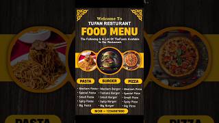 Restaurant Food Menu Card Design Idea 🔥