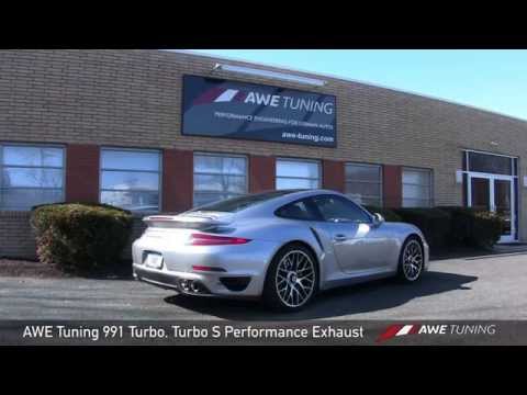 AWE Tuning Porsche 991 Turbo, Turbo S Performance Exhaust with High-Flow Cat Sections
