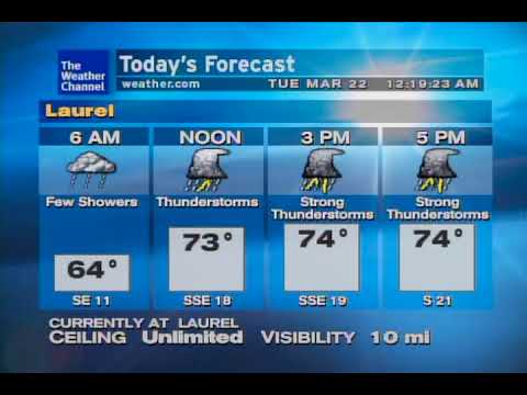 Severe Weather Foreshadowed - WeatherSTAR XL - March 22, 2022 12:18am