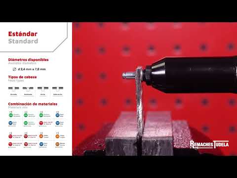 Cómo colocar un Remache Estándar - How to set a Standard Rivet - Remaches Tudela