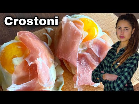 ๐ณCROSTONI Uova,Prosciutto Crudo e Gorgonzola๐ณ
