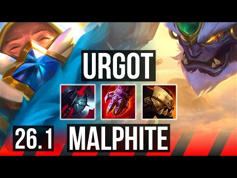 URGOT vs MALPHITE (TOP) | 40K damage | EUNE Challenger | 26.1