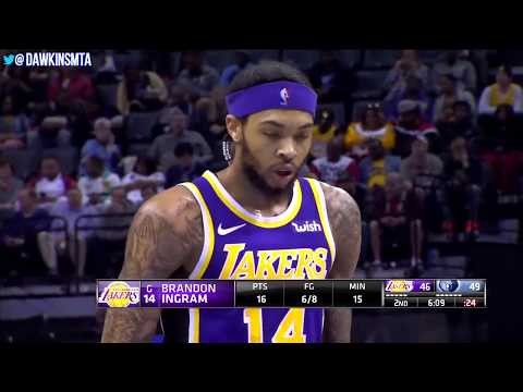 Brandon Ingram Full Highlights 2019/02/25 Lakers vs Grizzlies   32 Pts, 6 Rebs!