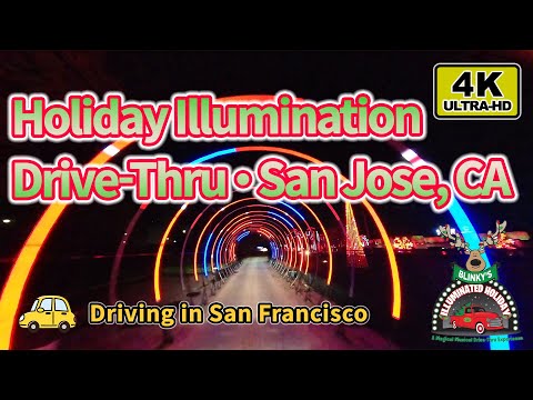 [4K] Blinky's Illuminated Holiday 2021 Drive-Thru San Jose, CA