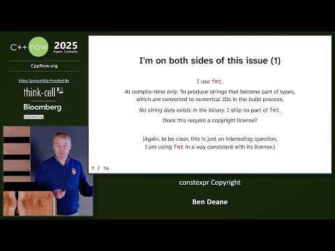Lightning Talk: constexpr Copyright - Ben Deane - C++Now 2025