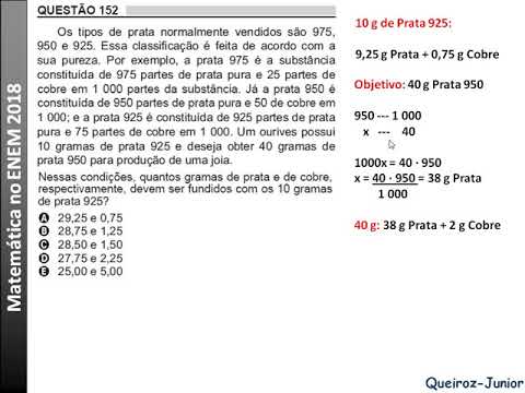 PROPORÇÃO ::: ENEM 2018 ::: 152 Amarelo :: 143 Azul :: 161 Cinza :: 137 Rosa