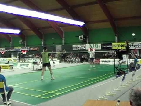 MČR Badminton 2008 semifinále MS Jan Frölich - Jan Vondra 3. set