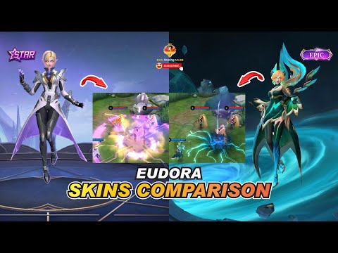 Eudora Starlight VS Limited Epic Skin Comparison 😍 Cosmic voyage VS Emerald Enchantress