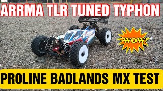 RC CAR ARRMA TYPHON TLR TUNED RTR WITH PROLINE BADLANDS