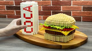 Lego Burger - Lego In Real Life 12 / Stop Motion Cooking & ASMR