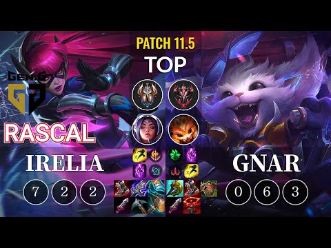 GEN Rascal Irelia vs Gnar Top - KR Patch 11.5