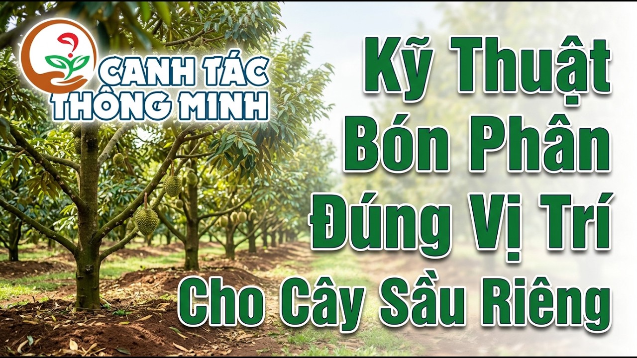 Canh Tác Thông Minh | Kỹ Thuật Bón Phân Đúng Vị Trí Cho Cây Sầu Riêng 💧