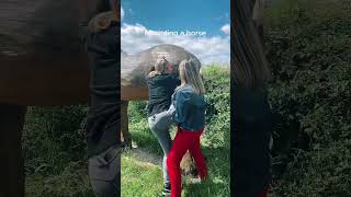 Hilarious attempt to mount a wooden horse statue. watch until the end!#funny #friends