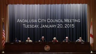 preview picture of video '20150120 - Andalusia City Council Meeting - January 20 2015'